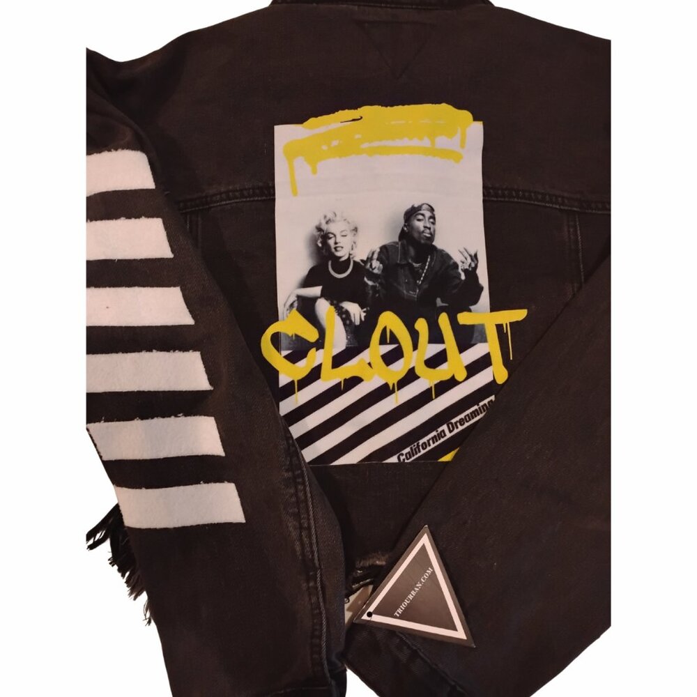 TRIO Urban CLOUT distressed denim jacket